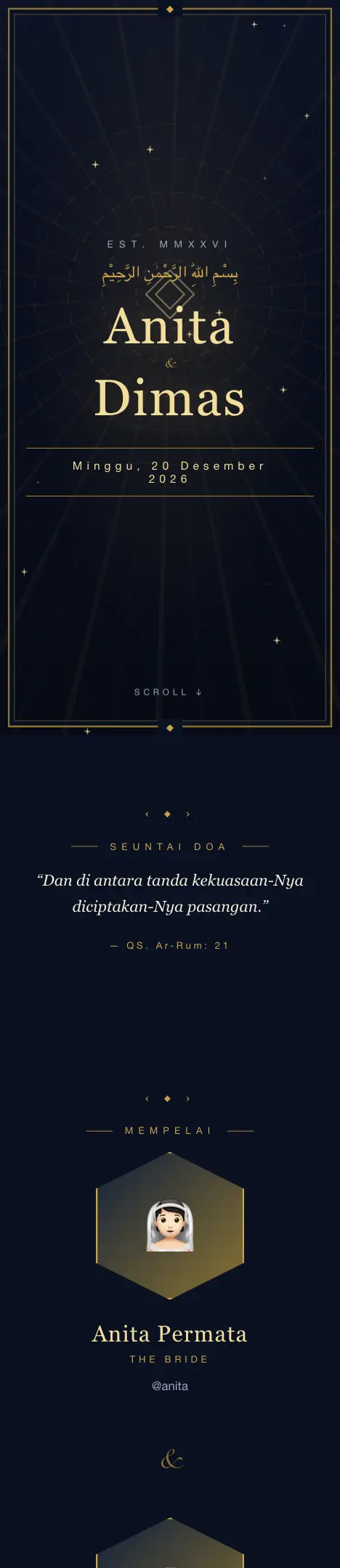 Pratinjau undangan Art Deco Gatsby — Pernikahan