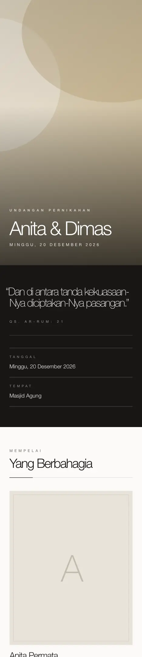 Pratinjau undangan Bentang Foto — Pernikahan