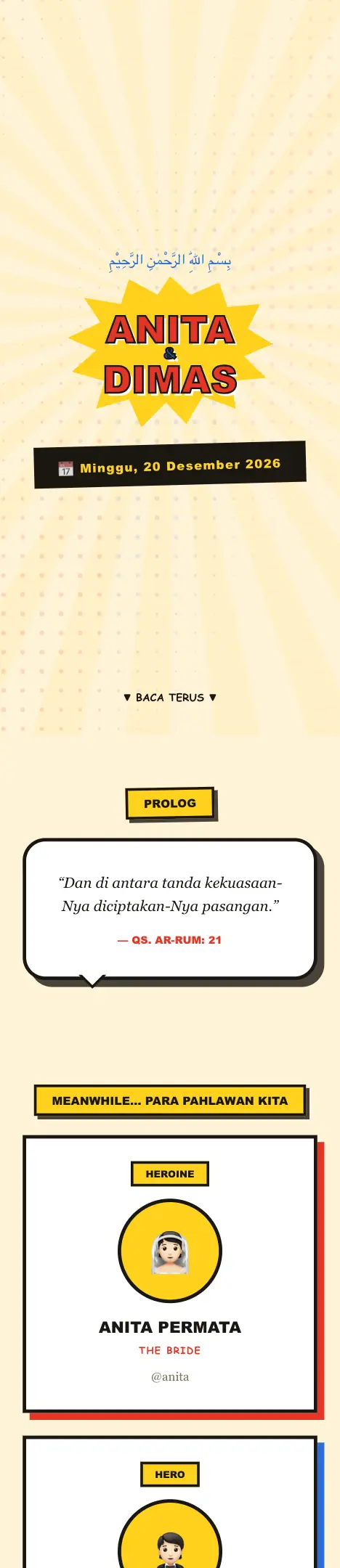 Pratinjau undangan Comic Pop-Art — Pernikahan