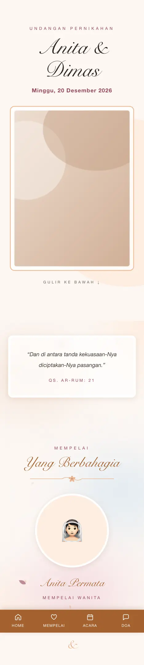 Pratinjau undangan Klasik Pastel — Pernikahan