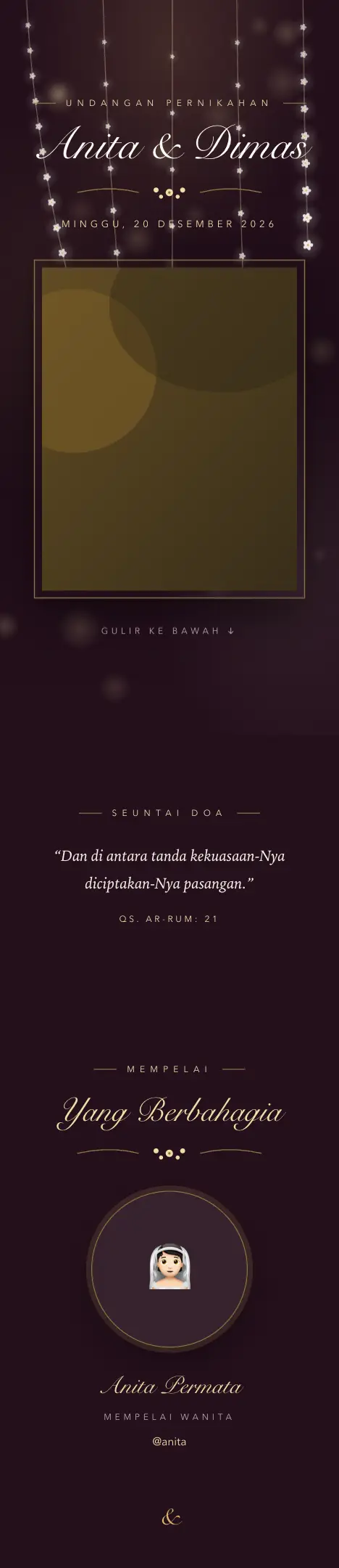 Pratinjau undangan Roncean Melati — Pernikahan