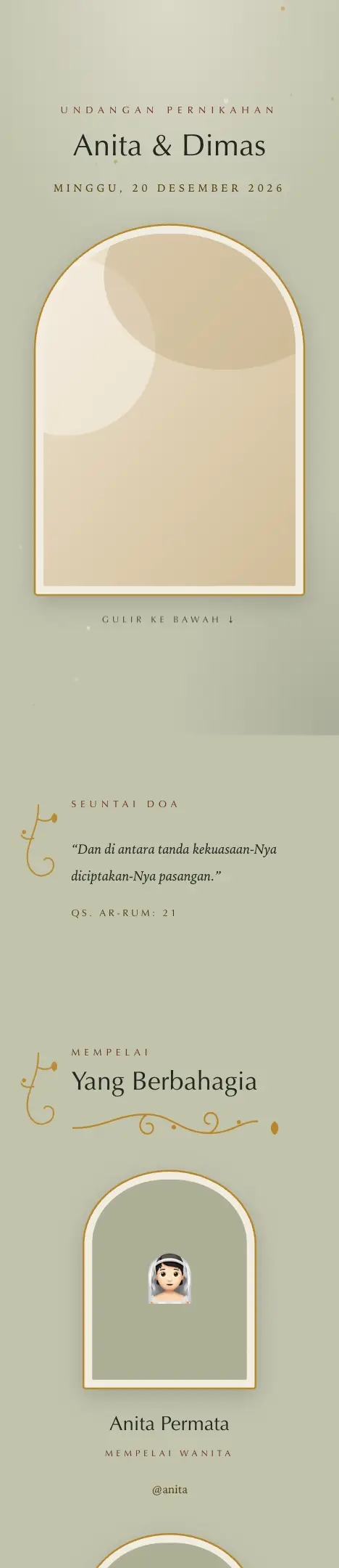 Pratinjau undangan Art Nouveau — Pernikahan