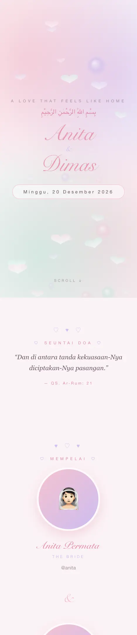 Pratinjau undangan Pastel Dream — Pernikahan