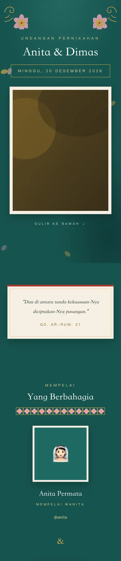Pratinjau undangan Peranakan — Pernikahan