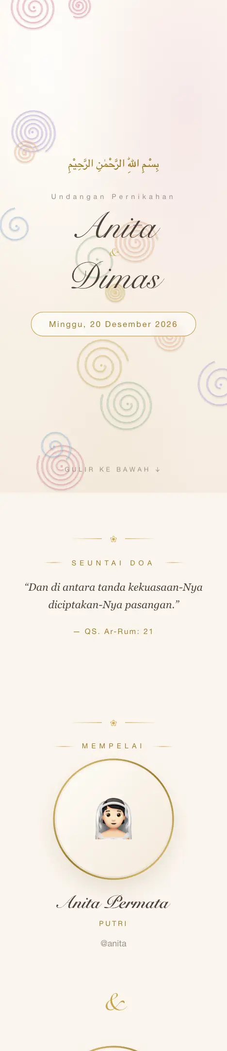 Pratinjau undangan Paper Quilling — Pernikahan
