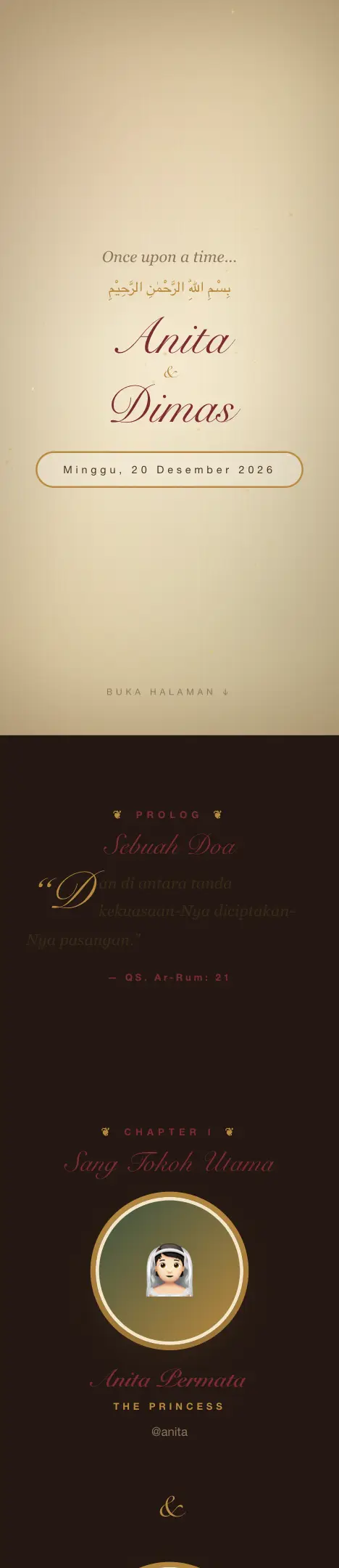 Pratinjau undangan Storybook — Pernikahan
