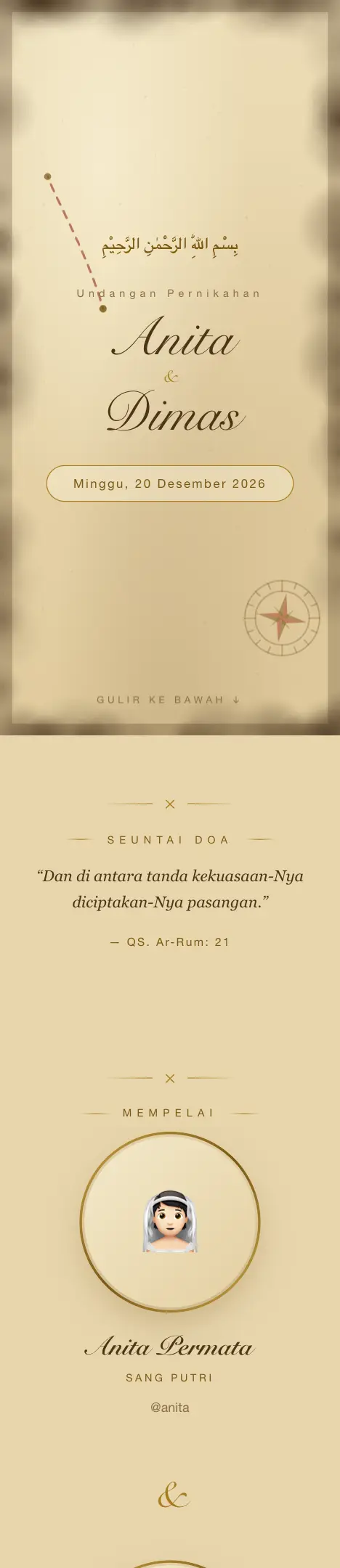 Pratinjau undangan Treasure Map — Pernikahan
