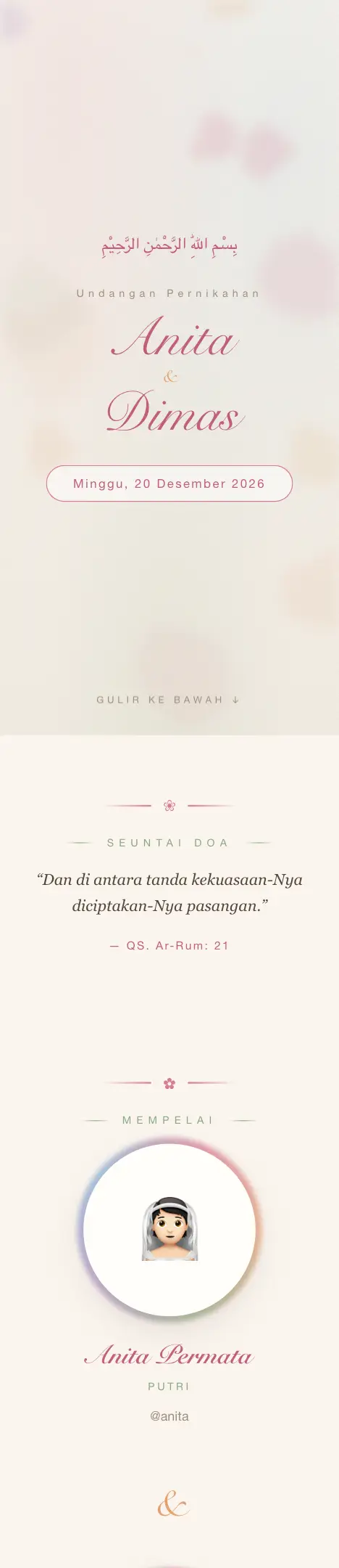 Pratinjau undangan Watercolor — Pernikahan